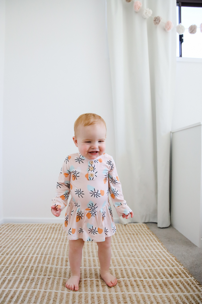 Soulful Bamboo Baby Long Sleeve Dress Bodysuit