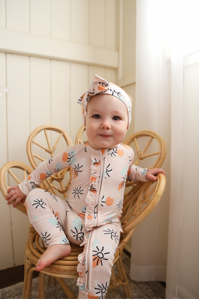 Soulful Bamboo Baby One Piece with Ruffles